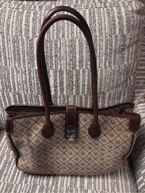 Dooney and Bourke Brown Monogram Tote Bag